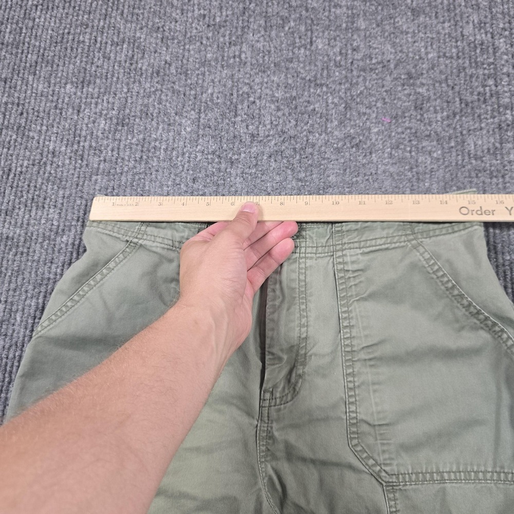Abercrombie & Fitch Pants Womens 29 Short Green Cargo Straight‎ Twill Pockets - Picture 8 of 14